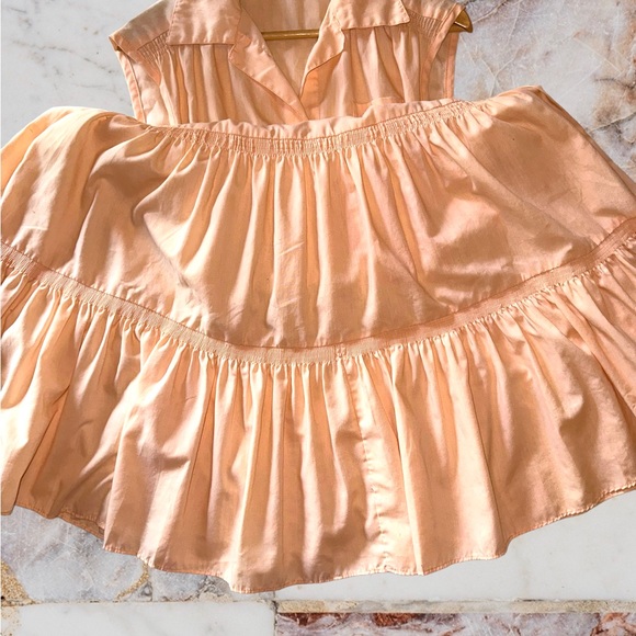 Vintage 1970s Cactus NYC prairie cottage rockabilly full skirt dress Tag/7 S/m - Picture 9 of 11